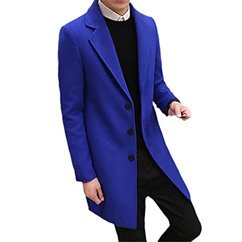 Manteau long en laine Roquorl pour homme une veste d'hiver élégante et chaude