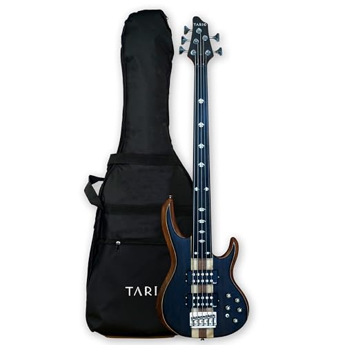 TARIO Fretless 5 string electric bass Guitar Millettia Laurentii Top Okoume body composite ebony fingerboard