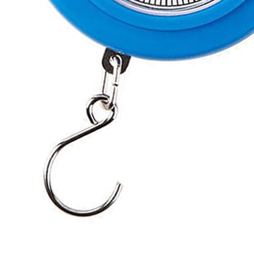Zeigerschnellwaage, 10 kg Manuelle Gepäckwaage Federwaage Federzugwaage mit Gepäckhaken Hängewaage für Kochen Backen Camping Angeln (BLUE)