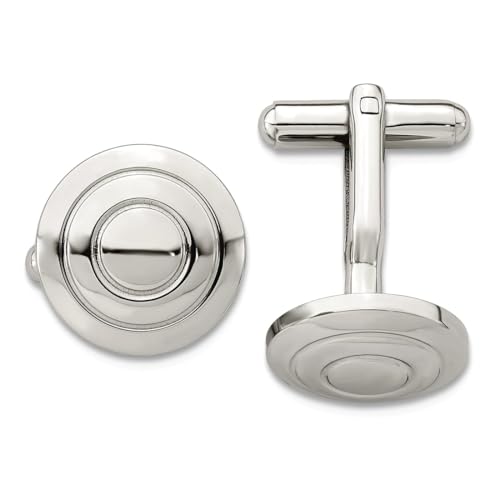 Mancuernillas de acero inoxidable pulido 15x15mm para hombre