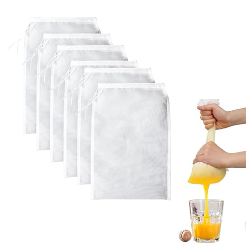 6 Pack Cheese Cloths for Straining,8”x12” Food Grade Reusable Cheese Cloth Cheesecloth for Straining,Muslin Cloths Yogurt Strainer Bag for Nut Milk,Soy Milk,Grape Juice,Yogurt,Jelly Bag for Jam Making