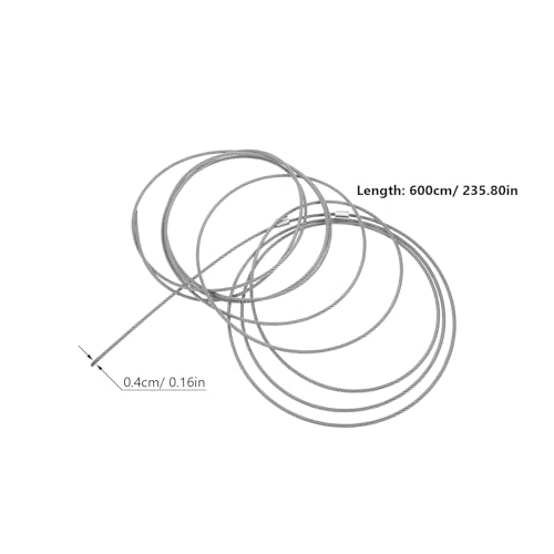 Cable de acero de alta resistencia WOONEKY de 6 metros para ajustar mecanismos de garaje 3