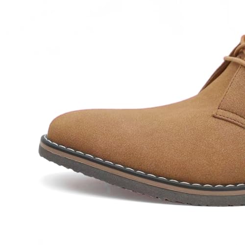 Image of Finishing & Sewing Men's Classic Dress Casual Chukka Boots Lace Up Desert Ankle Boots