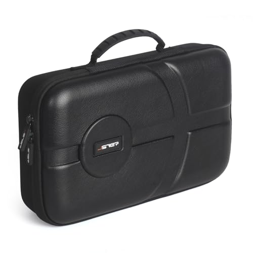 JSVER Carrying Case for DJI Mini 4 Pro PU Leather Travel Storage Case Compatible with DJI Mini 4 Pro Fly More Combo Drone, Support 2 batteries and Remote Controller Accessories