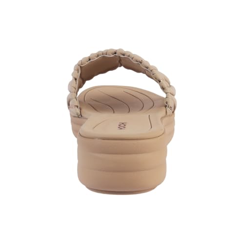 Image of Mochi Women Wedge Heel Fashion Slip-on Sandal