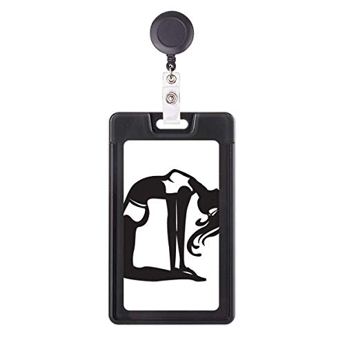 Enrouleur badge Yoga Girl idéal pour garder vos accès à portée de main au bureau