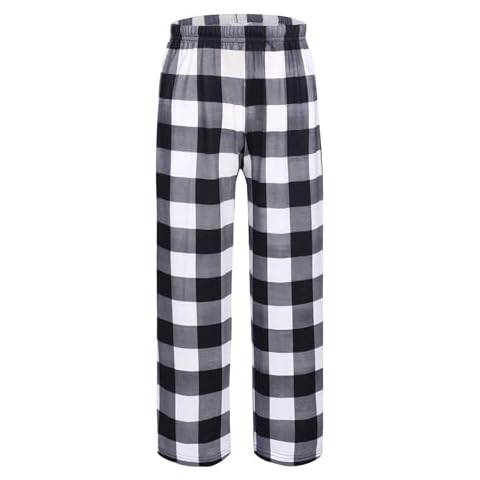 Arshiner Kids Plaid Pyjama Bottoms with Pockets Cover