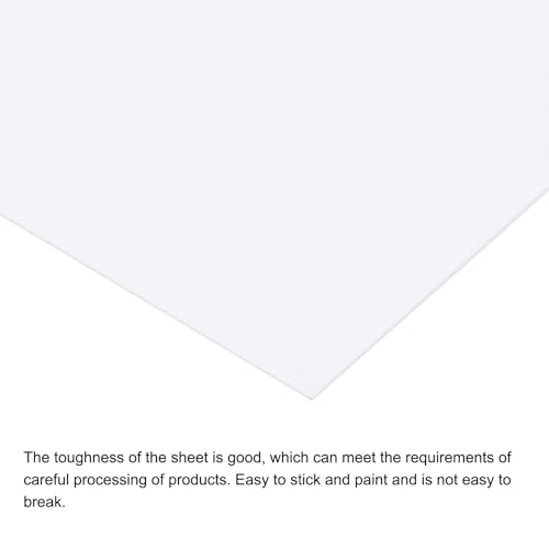 Image of MECCANIXITY White ABS Plastic Sheet 10 x 6 x 0.02 Inch for Building Model, DIY Crafts, Panel, Pack of 1 Pcs