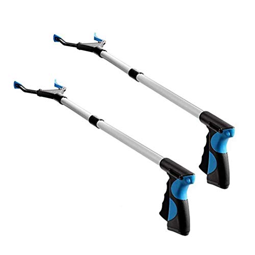 Foldable Reacher Grabber Tool, Vipe 2pcs Ergonomic Lightweight Reaching Aid Reacher Tool Long Arm Reaching Claw Hand Grabber Trash Pickup Tool, 32''