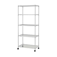 Amazon｜ドウシシャ ルミナス スチールラック キャスター付き 防サビ