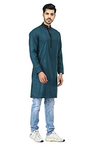Image of Leriya Fashion Men's Slub Cotton pathan Suit Kurta