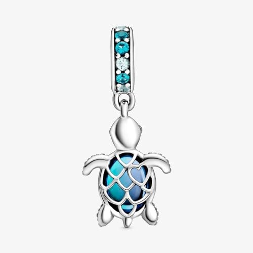 Pandora Murano Glass Blue Sea Turtle Dangle Charm - Compatible Moments Bracelets - Jewelry for Women - Gift for Women - Made with Sterling Silver & Man-Made Crystal4