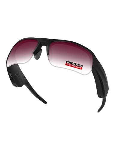 Image of PRO+ Polycarbonate Non-Polarized Replacement Lenses & Nose Pads for BOSE Tempo BMD0011 Sunglasses - Wine Red Gradient Tint