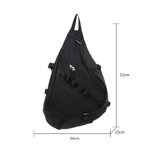 Rucksack Daypack Large Capacity Backpack Crossbody Chest Bag(Black)3