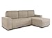 Produktbild Ecksofa Roma L mit Schlaffunktion und Bettkasten - Cord Stoff - L-Form Couch, Polstersofa, Schlafsofa, Sofagarnitur - Ottomane Universal (Beige (Poso 100))