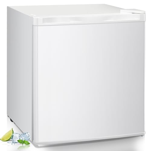 R.W.FLAME Mini Freezer 1.1 Cubic Feet, Small Freezer Reversible Single Door, Upright Freezer with Shelves, Adjustable Feet for Bedrooms/Dorms/Apartment/Office/Home (Black