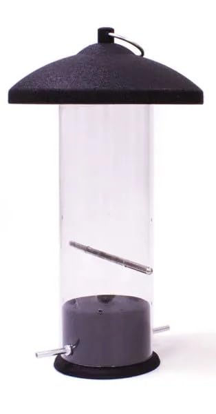 Leagrams Black Steel Nyger/Niger Seed Feeder - Large and Small (Black, Large)