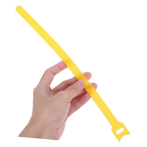 NOLITOY 100 piezas cintas reutilizables para envolver cables, correas con gancho y bucle, organizador para cables de carga, amarillo miniatura 4