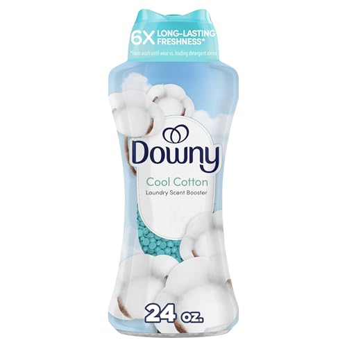 Image of Downy Cool Cotton In-Wash Laundry Scent Booster Beads, 24 oz, laundry scent beads, Long-lasting Freshness