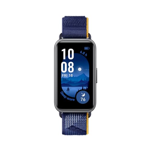HUAWEI Band 9 (Garantie in Mexiko), 1,47 Zoll AMOLED, Lange Lebensdauer von 2 Wochen, automatische Helligkeitseinstellung, höhere Messgenauigkeit, kompatibel mit Android und iOS, Blau