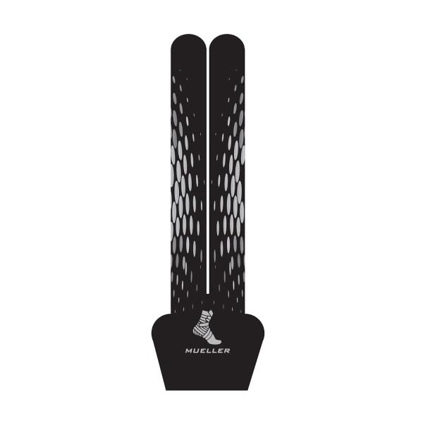 MUELLER EasyFit Bande de kinésiologie prédécoupée: Pre-Cut Strips Package, 6 Strips/Package (Bandes à Motif en Y prédécoupées EasyFit)