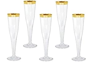 Oojami Disposable Champagne Flutes for Parties