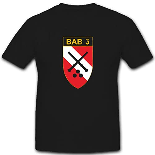 T-shirt BAB 3Brigade Artillerie Bataillon Wappen #4124 noir grande taille 4XL
