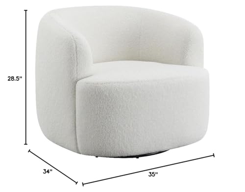 Sillón giratorio piel sintética natural 88.9 cm menta miniatura 3
