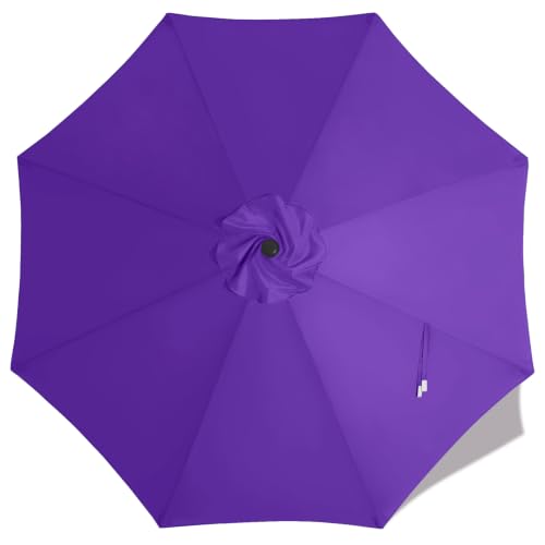 Image of MASTERCANOPY Patio Umbrella 9ft Replacement Canopy for 8 Ribs-Purple Canopy Only