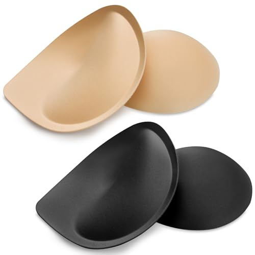 Nimiah Push-up Bra Pads Inserts - Thick Padded Boob Inserts 2 Pairs Create Cleavage Instantly Sew in Bra Cups for Dress Swimwear Sport Fits D/DD