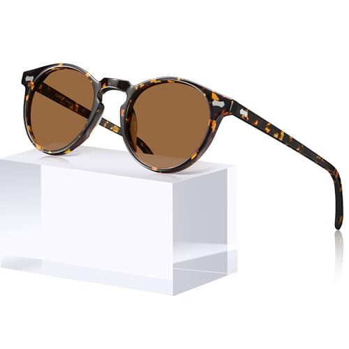 CARFIA Small Acetate Polarized Sunglasses for Women UV Protection, Retro Italy Handcrafted Sunnies Vintage Ladies Shades