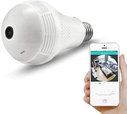 SIOVS CCTV WiFi Bulb Camera 1080P Full HD for Home, Office, Warehouse Compatible with All Android, iOS Smartphones - White