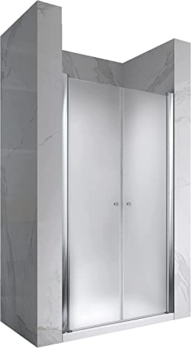Porte de douche 68x185 cm verre opaque - ajustable de 68 à 72 cm