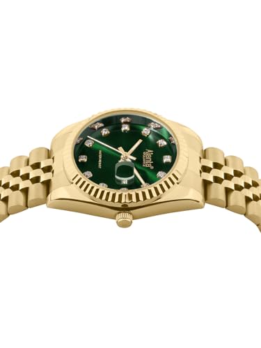 Image of Ajanta Quartz Avenza Women Analog Watch| Stainless Steel Bracelet Strap | Day & Date Display | Water Resistant | Formal & Casual Wrist Watch for Women