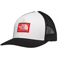 The North Face Unisex Adult's Keep It Patched Trucker Hat, TNF Black/Horizon Red/TNF White, One Size