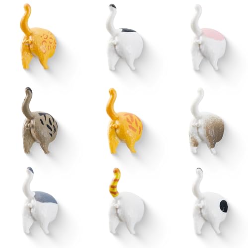 Set de imanes decorativos para nevera con diseño cola de gato, 9 piezas miniatura 5