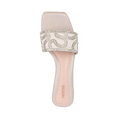 Image of Mochi Women Kitten Heel Slip-on Ethnic Sandal