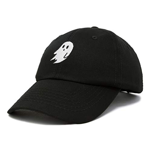 image for DALIX Ghost Embroidery Dad Hat Baseball Cap Cute Halloween in Black, O