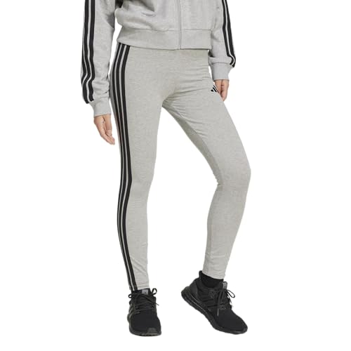 Legging adidas Essentials 3 bandes coton gris noir taille M femme