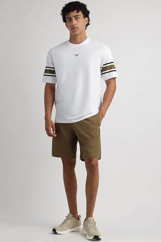 Image of Reebok Men's Cotton Blend Casual Shorts - Soft Comfortable Comfortable Shorts for Men Lounge Shorts for Men | Cotton Shorts Active Lifestyle