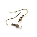 Antique Bronze Solid Brass Fish Hook Earring Findings Wires for Jewelry Making- Nickel Free - 21 Gauge (20mm)