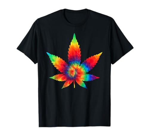 Cannabis T-Shirt - Weed Tie Dye Hippie Stoner Shirt Gift T-Shirt