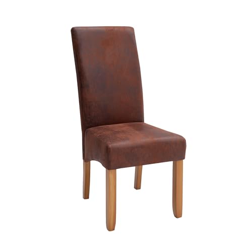 invicta INTERIOR riess-Ambiente Edler Stuhl CASA Vintage braun Kolonialstil Massivholzbeine Polsterstuhl ohne Armlehne Küchenstuhl Esszimmerstuhl Wohnzimmerstuhl