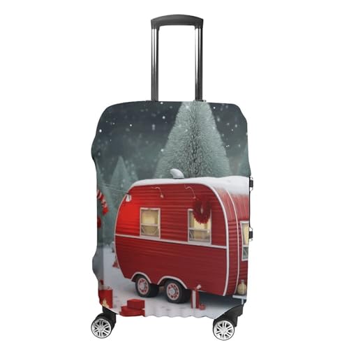 Luggage Cover Dustproof Anti-scratch Suitcase Cover Elastic Travel Suitcase Protector Christmas Red Camper Washable Baggage Case Luggage Sleeves Fits 18-32 Inch Luggage