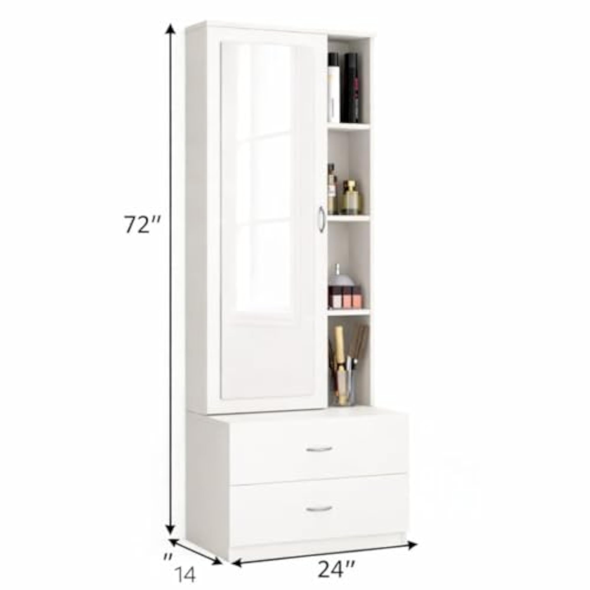 Dressing Table with Mirror and Drawers