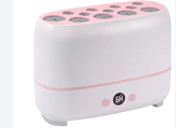 upgraded makeup brushes dryer, electric cosmetic automatic brush drying machine, no harmful for bristles with thermo-control, 12 various hole, compatible with 98% makeup brush