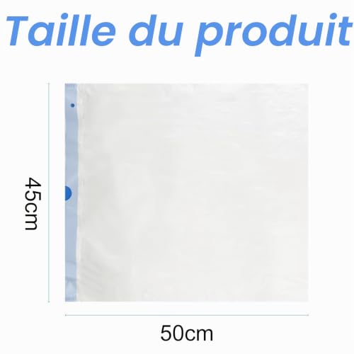 Ravytha Lot de 100 Sac Poubelle avec Cordons de Serrage, Sac a Litiere pour Chat Autonettoyante, Sacs Poubelles, Sac Litière Chat pour Bureau, Chambre, Cuisine(5 Rouleaux, 45cm × 50cm) – vue 2