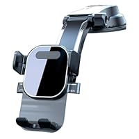 Suporte Veicular Universal Premium – Para Celular e GPS com Ventosa Ultra Forte, Trava Automática e Antivibração – Fixação em Painel ou Vidro – Black Piano