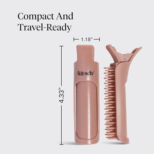 Image of Kitsch Volumizing Hair Clips For Styling for Women - 2pc Terracotta
