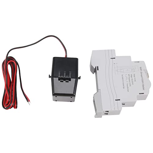 Aboiled ATMS1603 Tuya - Contatore di energia intelligente WiFi monofase 100 A, guida DIN per misurare con precisione la potenza del voltmetro 'amperometro